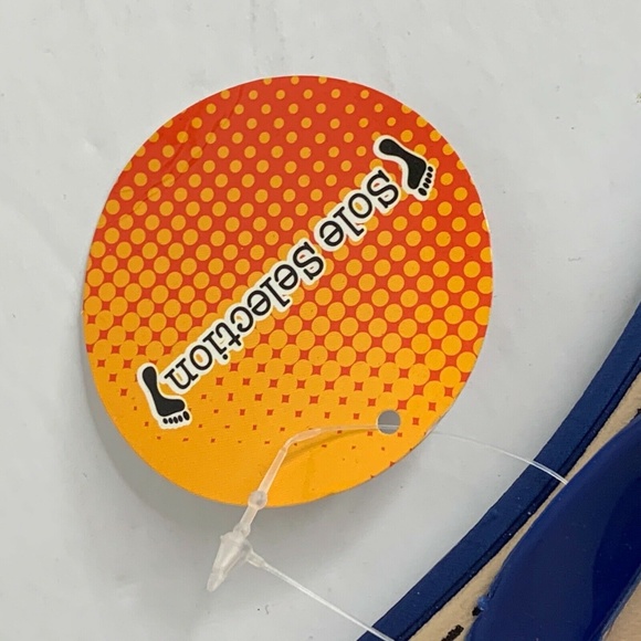 Sole Selection Womens Sz L 9 10 New Blue flip flop - Picture 5 of 7